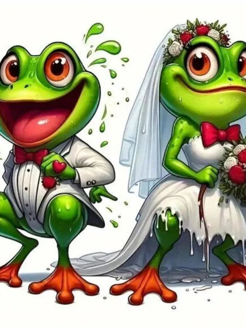 Diy 5D Diamond Art Kit - Flower Frog Design
